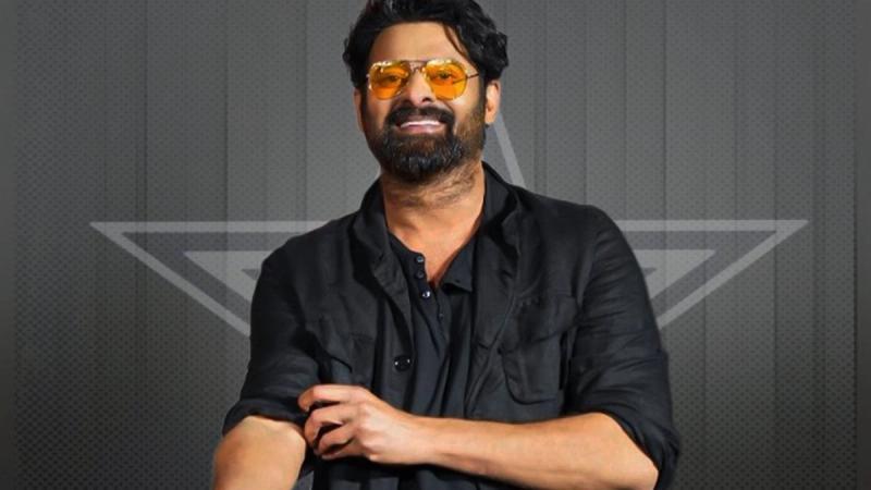 Prabhas in a black shirt and tinted glasses in Vyjayanthi Movies' birthday poster
