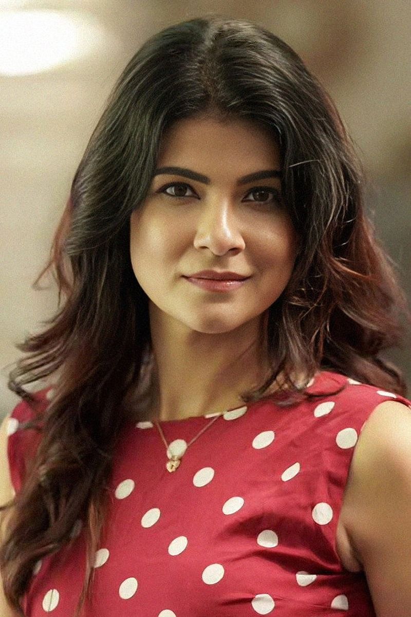 Manisha Jashnani in a red polka-dot top, close-up portrait