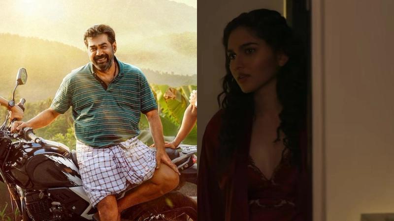 Biju Menon on a motorbike in Avarachan & Sons beside Kayadu Lohar in a dim room in Immortal
