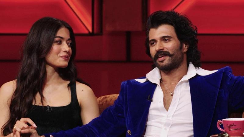 Rashmika Mandanna and Vijay Deverakonda on the Koffee with Karan Season 9 couch