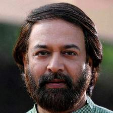 Madhupal with a beard in a green checked shirt, head-and-shoulders portrait
