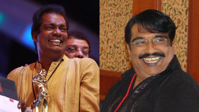 Salim Kumar and Cochin Haneefa side by side, both smiling