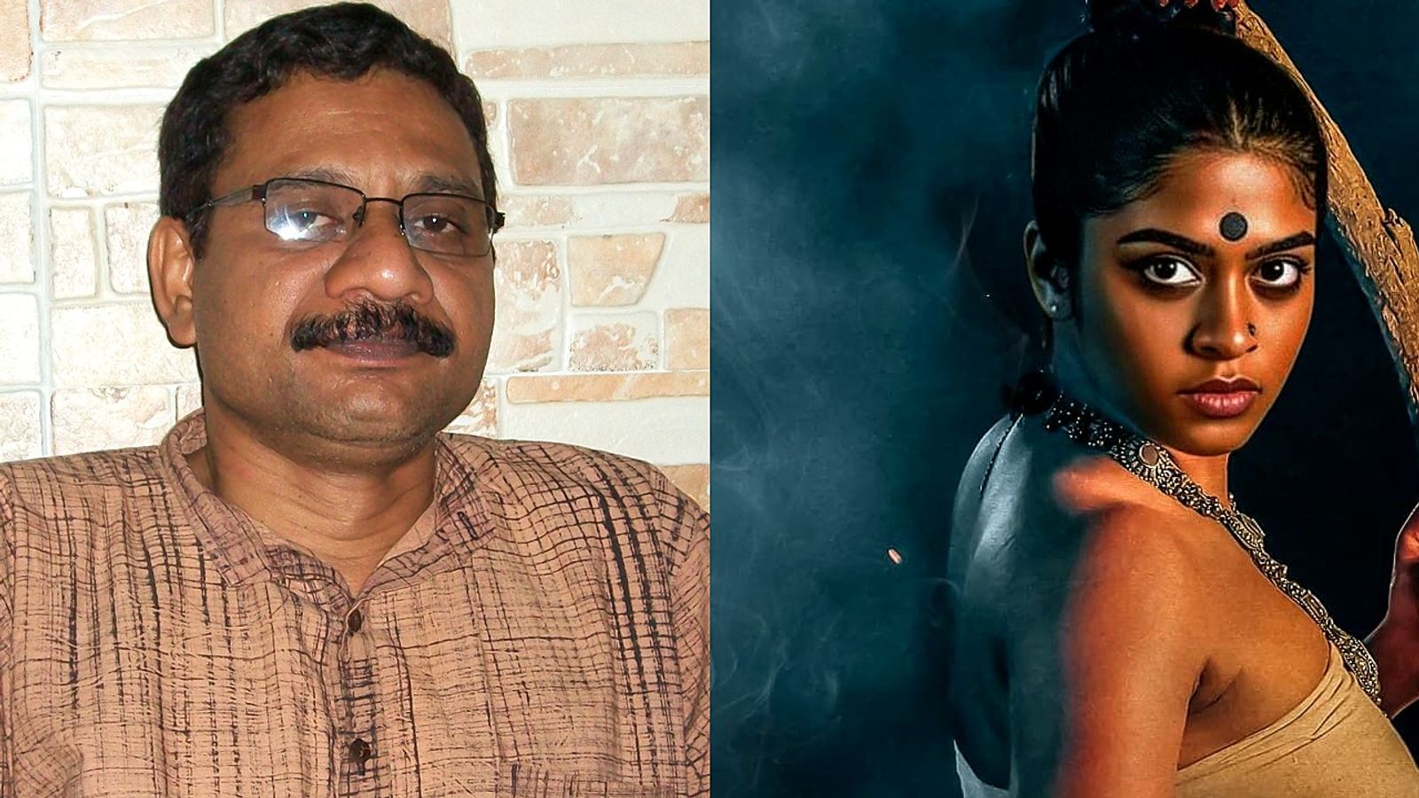 Lyricist Rafeeq Ahamed, and Sakhi Satya in the Asthikkari first look