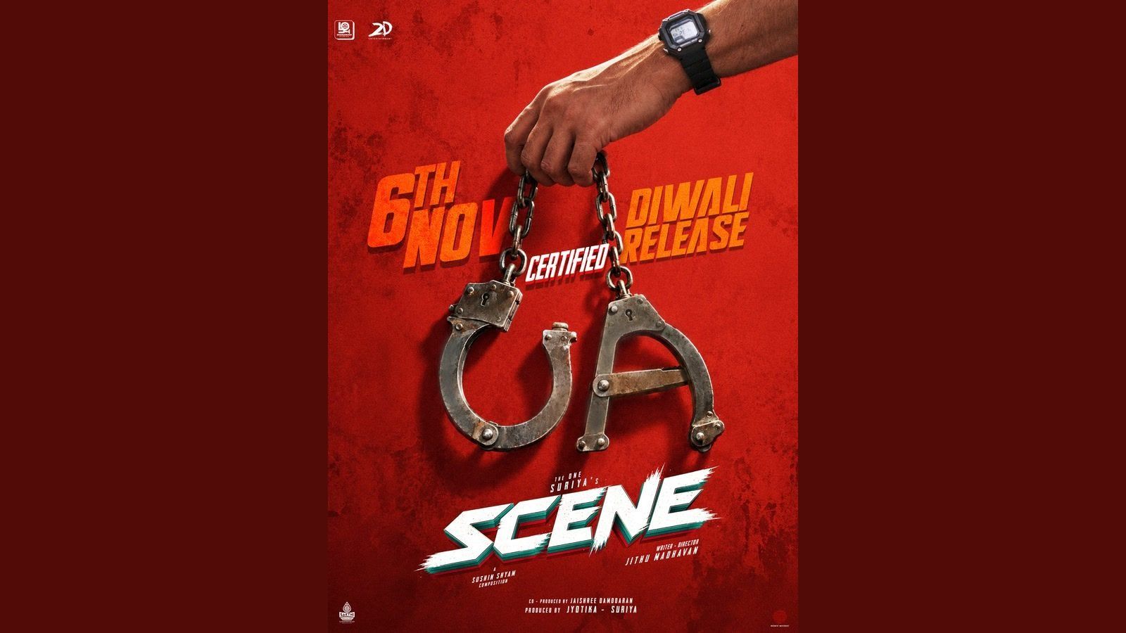 Official U/A certified poster of Jithu Madhavan's Scene announcing the November 6 release