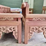 Bộ trường kỷ gỗ hương đá 2m17 hoàn thiện mộc tuyển chọn không rác.