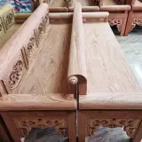 Bộ trường kỷ gỗ hương đá cỡ đại 2m17 vân gỗ tự nhiên sắc nét.
