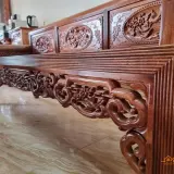 Góc nhìn cạnh bên tinh xảo bộ Trường Kỷ Gỗ Gụ Lào Đồ Gỗ Trọng Hiếu.