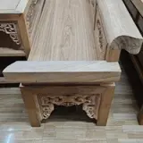 Góc cạnh bên thân ghế trường kỷ gỗ gụ Lào Đồ Gỗ Trọng Hiếu.
