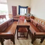 Kiểu dáng tổng thể bộ trường kỷ gỗ gụ Lào Đồ Gỗ Trọng Hiếu.