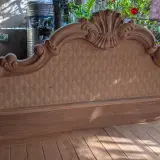 Chương đầu giường gỗ gõ đỏ tân cổ điển đục hoa văn nổi