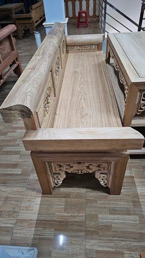 Góc chụp thứ 5 trường kỷ gỗ gụ Lào Đồ Gỗ Trọng Hiếu, chi tiết hoàn thiện tinh xảo.
