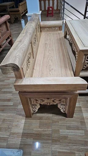 Góc chụp thứ 5 trường kỷ gỗ gụ Lào Đồ Gỗ Trọng Hiếu, chi tiết hoàn thiện tinh xảo.