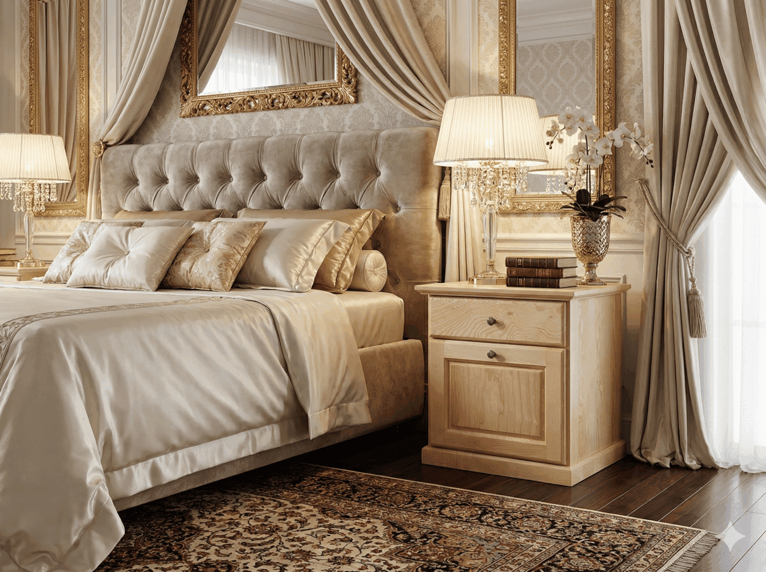 Tủ kê đầu giường gỗ tần bì thủ công tại xưởng Đồ Gỗ Trọng Hiếu.