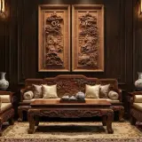 Chi tiết đôi tranh gỗ Công Cha Nghĩa Mẹ đục tay thủ công Đồ Gỗ Trọng Hiếu.
