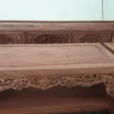 Góc nhìn tổng thể trường kỷ gỗ hương đá vân thửa Đồ Gỗ Trọng Hiếu.