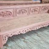Tay cuốn xoắn ốc truyền thống dày 8cm của bộ trường kỷ hàng đại.
