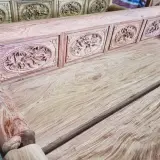 Vách tựa lưng trường kỷ đục tích Tứ Quý (Tùng Cúc Trúc Mai) tinh xảo.