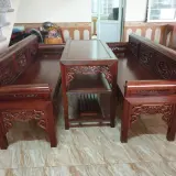 Đường nét hoa văn trường kỷ gỗ gụ Lào 1m97 chạm khắc tinh xảo Đồ Gỗ Trọng Hiếu