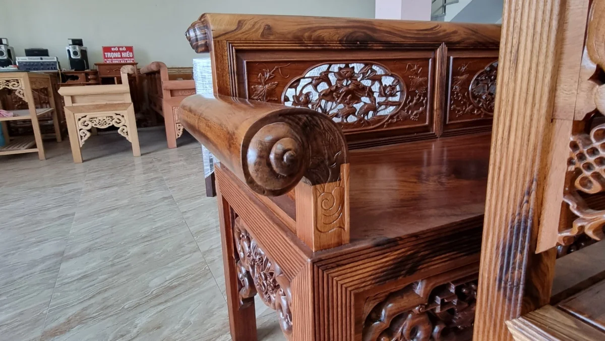 Góc nhìn tổng thể bộ Trường Kỷ Gỗ Gụ Ta Quảng Bình Đồ Gỗ Trọng Hiếu.