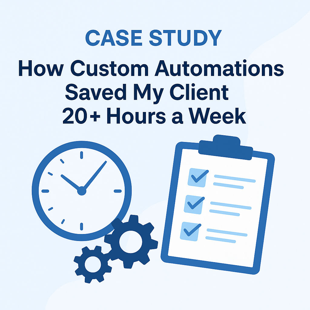 Case Study: How Custom Automations Saved My Client 20+ Hours a Week