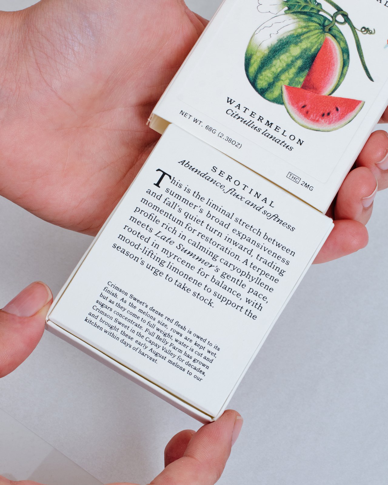 Edible packaging of Rose Delights Watermelon.