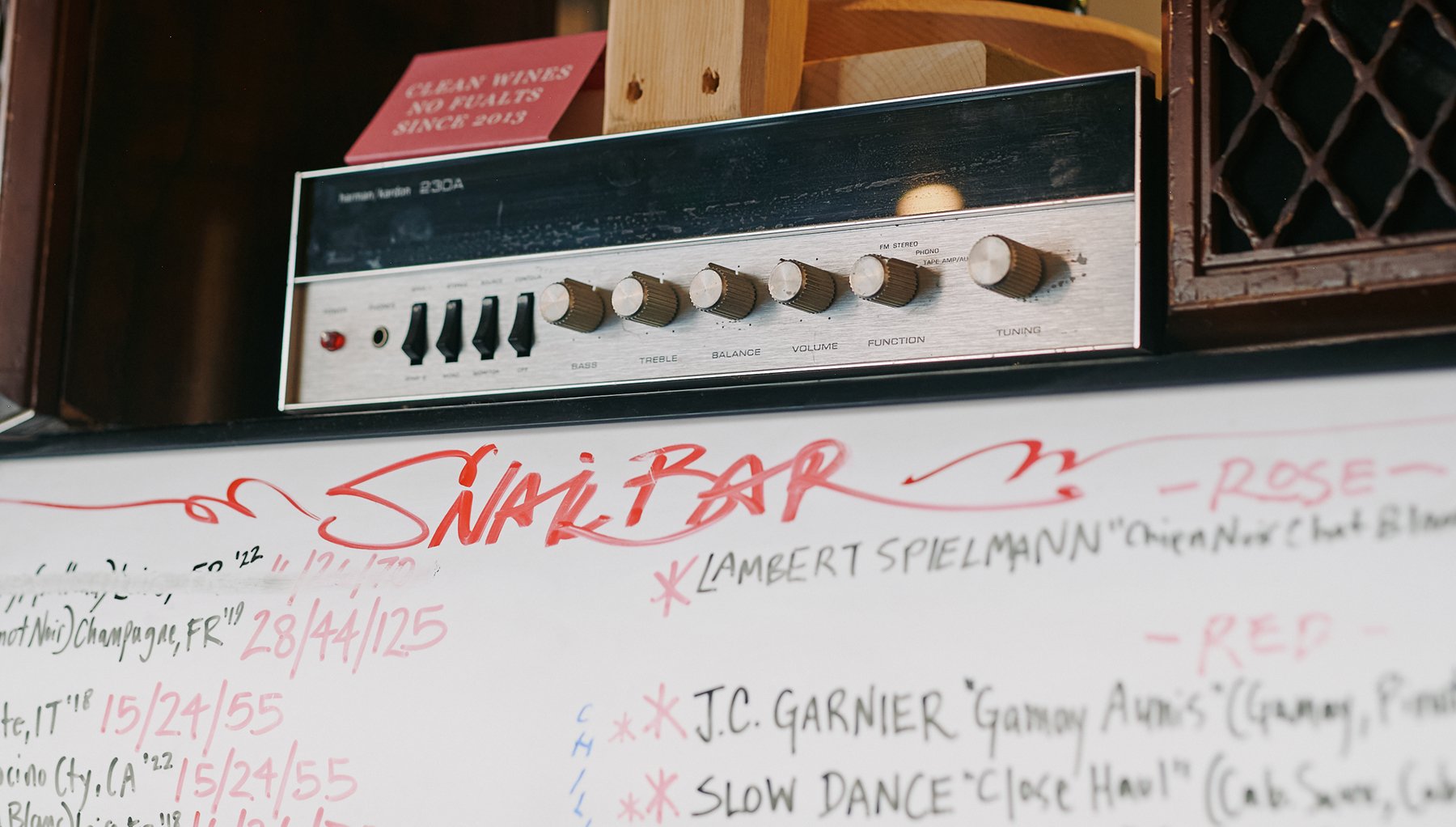 Inside Snail Bar in Oakland