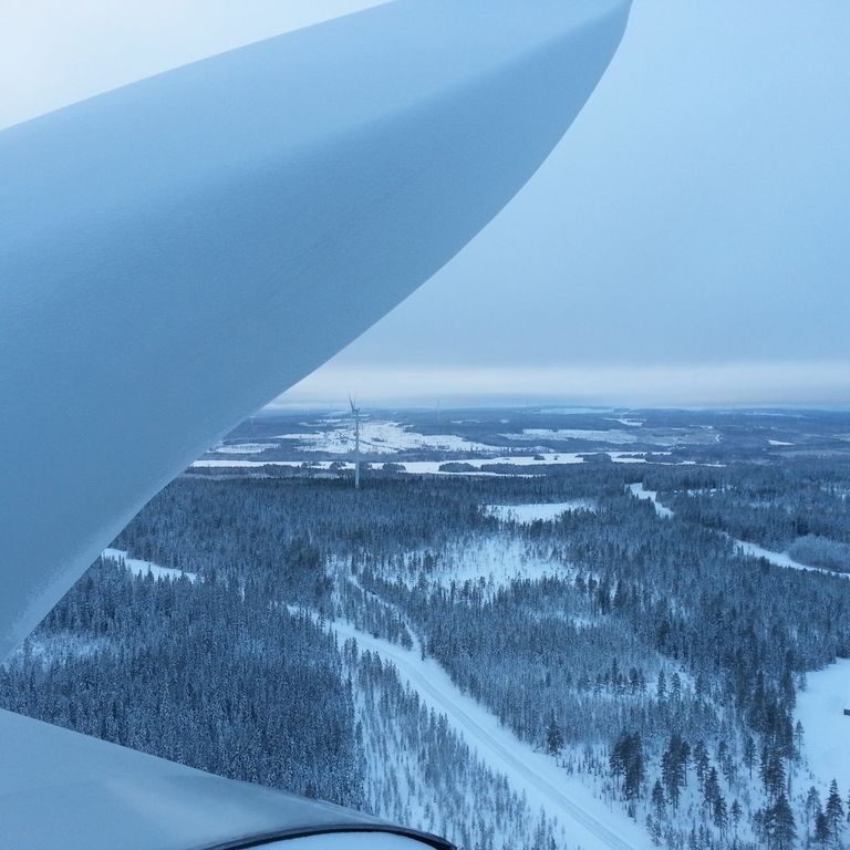 Bild på Sidensjö vindkraftpark