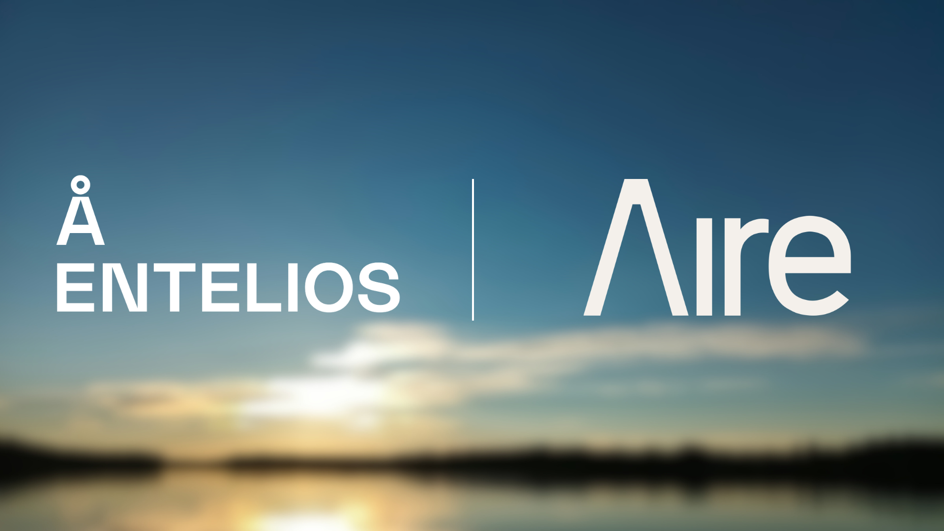 Å Entelios and Aire logo on nature background