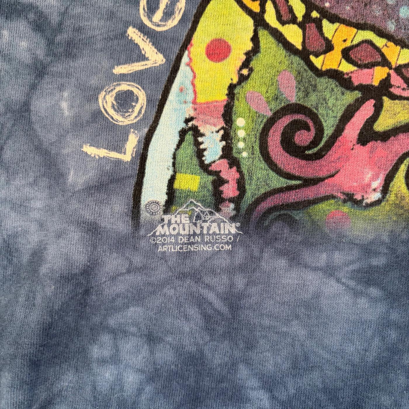 The Mountain Pitbull Blue Washed Graphic T-shirt Mens L 3