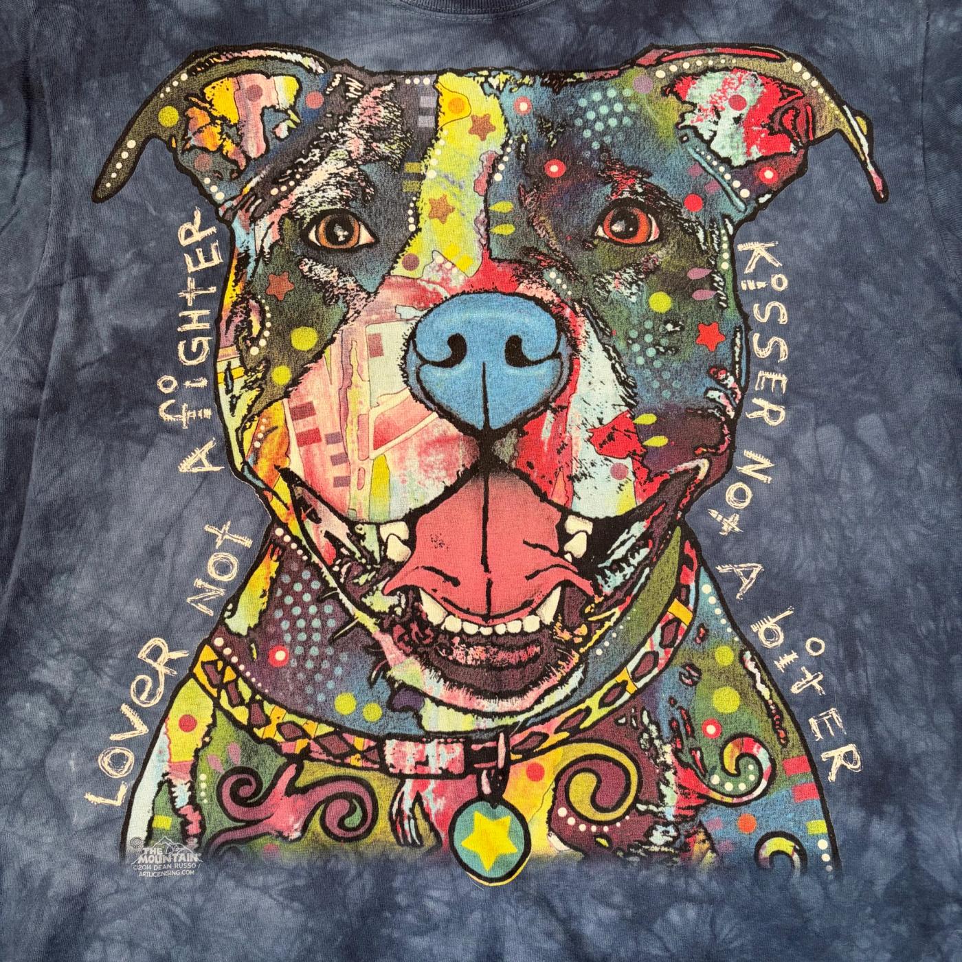 The Mountain Pitbull Blue Washed Graphic T-shirt Mens L 2