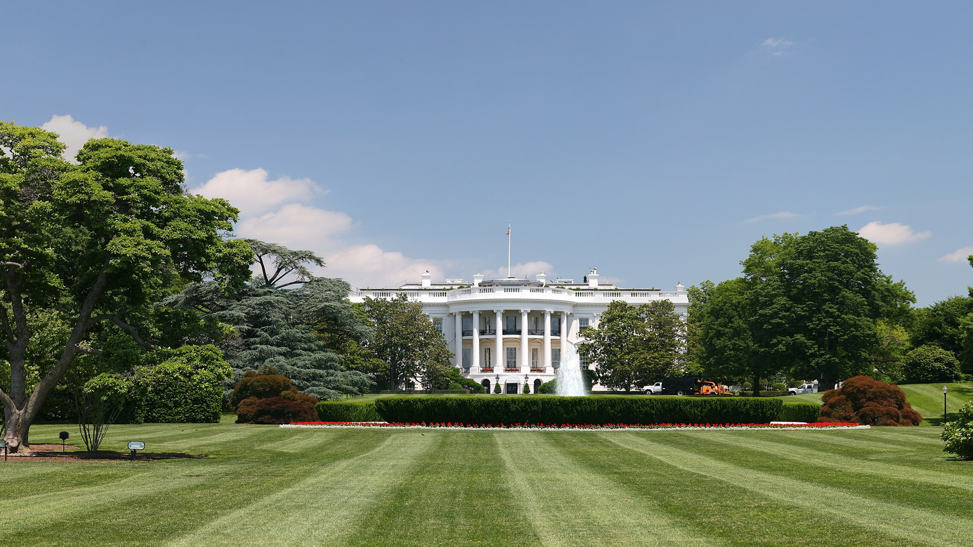 Lawn in front of the White House, Washington, DC.