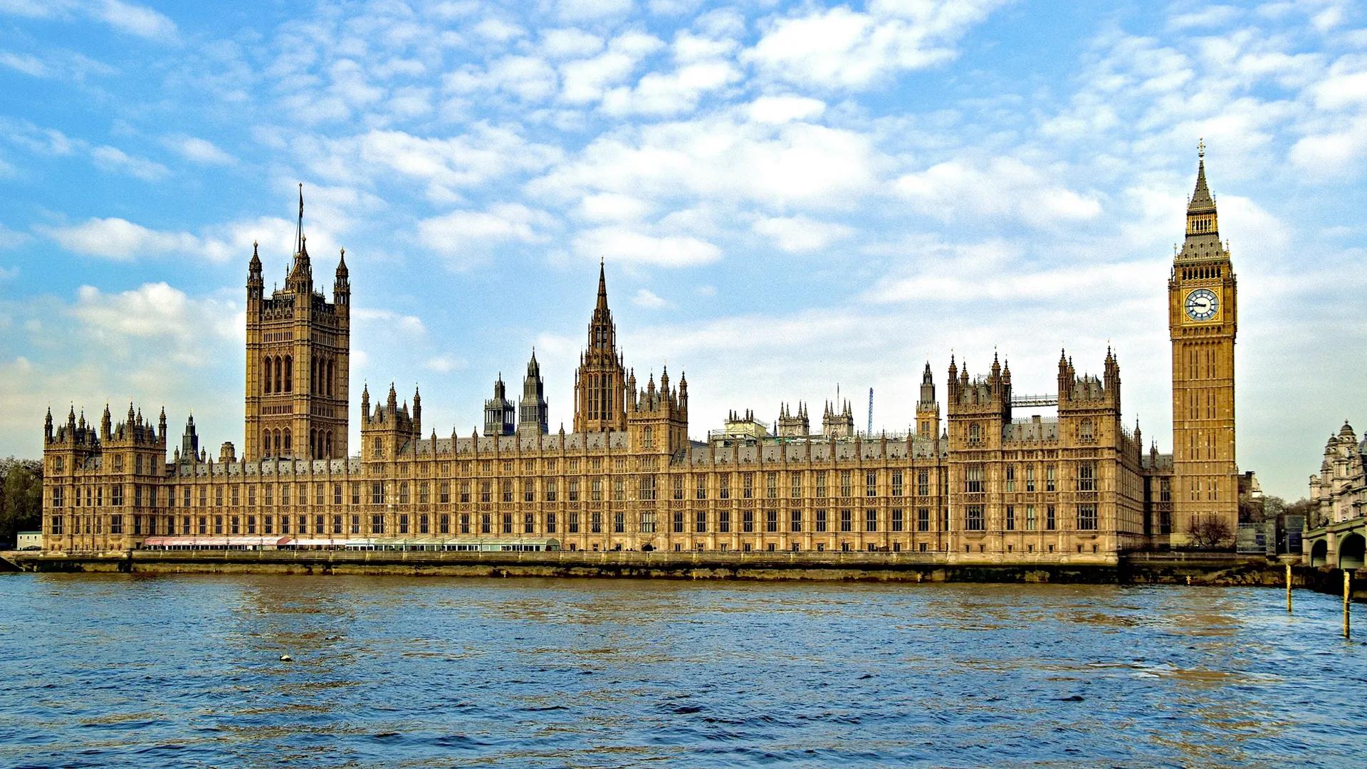 The Palace of Westminster in London, home of the UK Parliament.