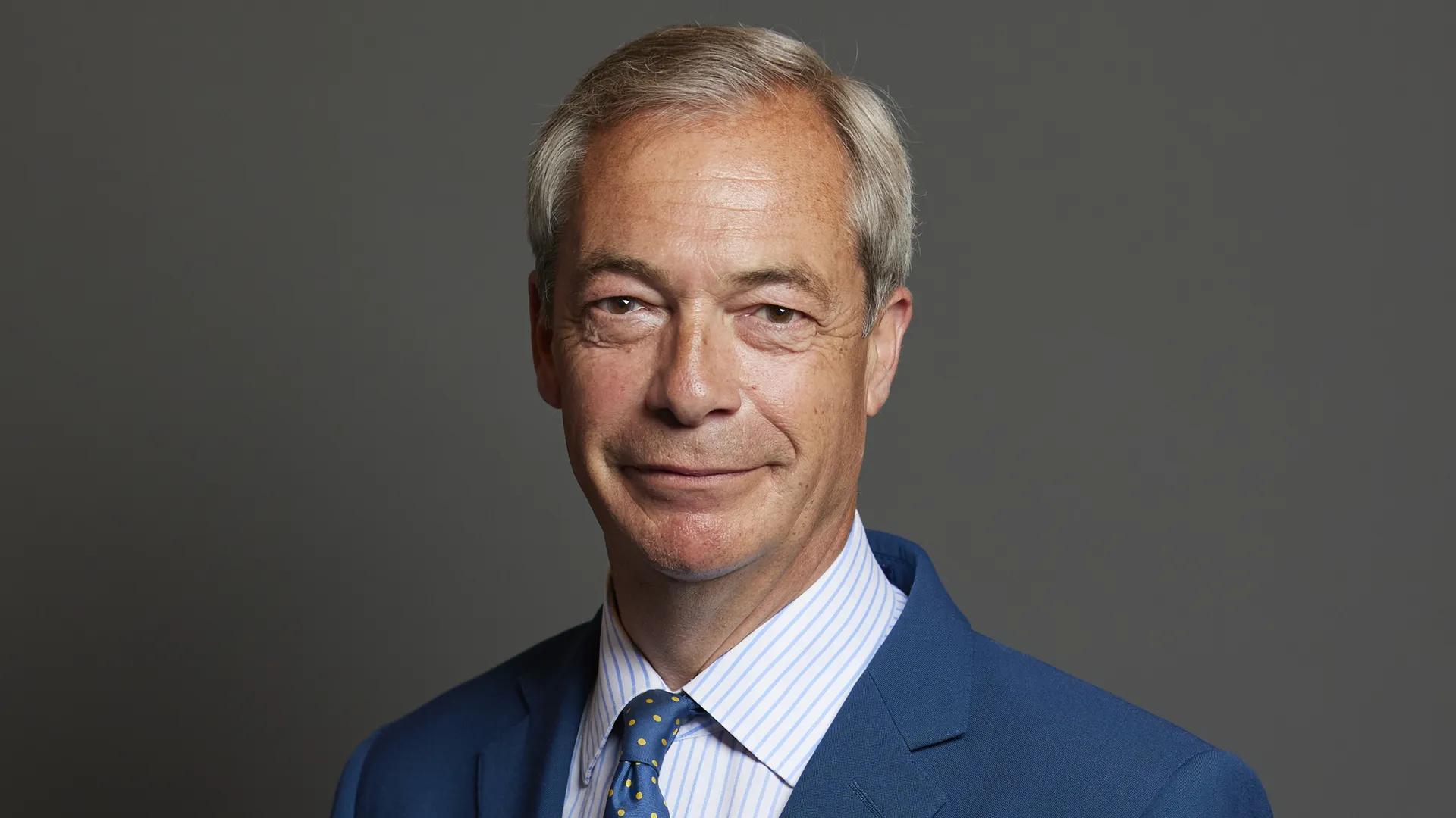 Official portrait of Nigel Farage MP.