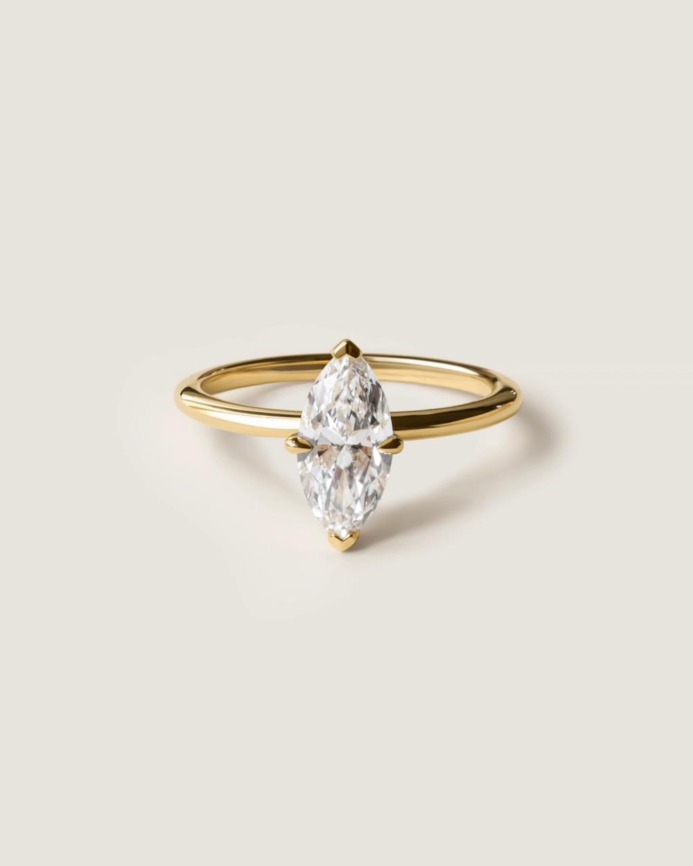 Marquise-slip diamantring