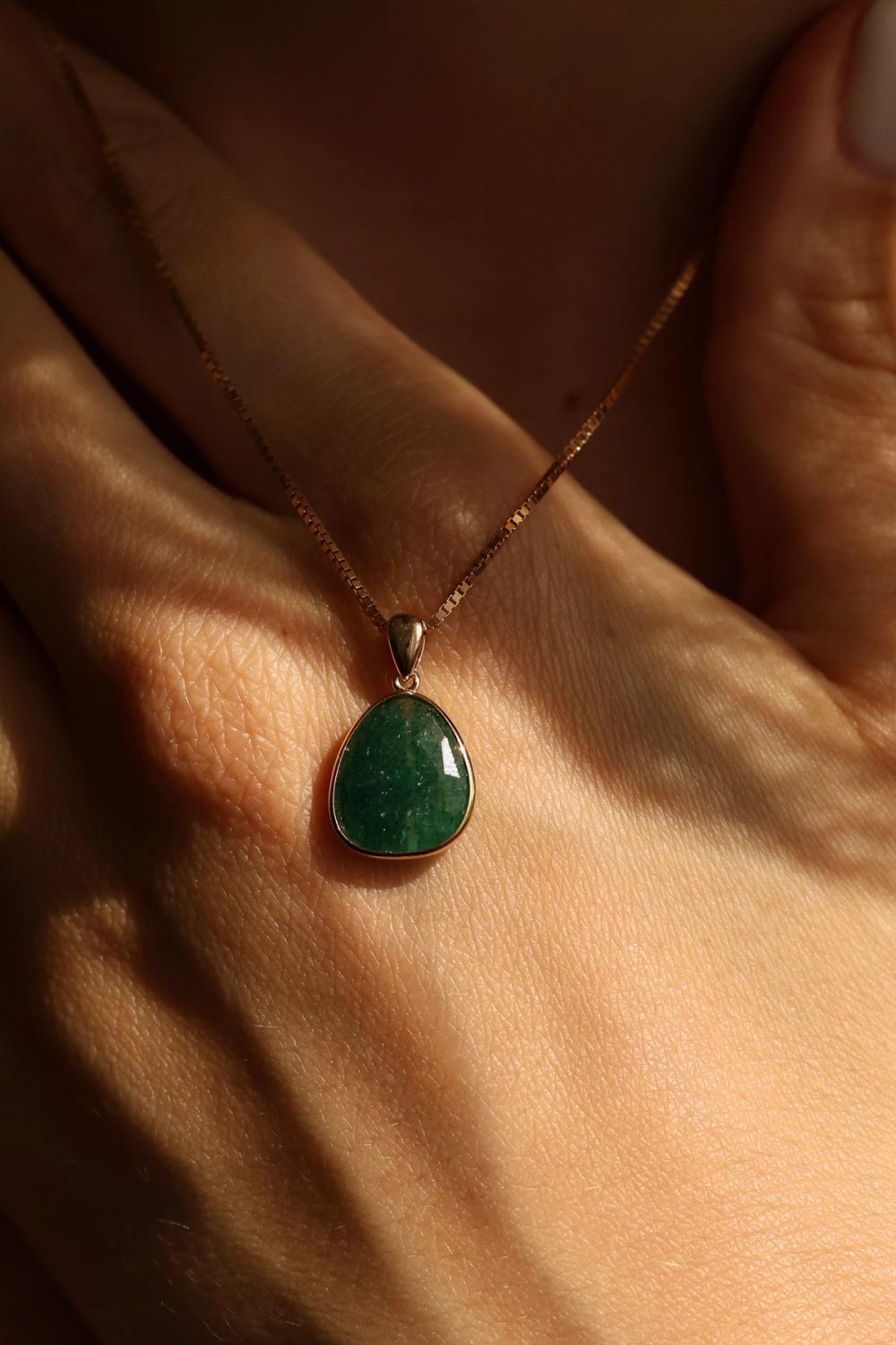 Rose Cut gemstone pendant