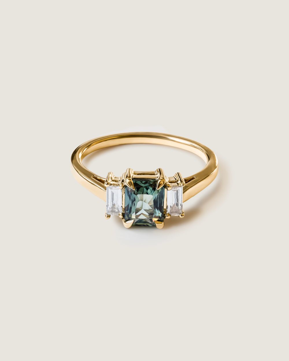 Baguette-Cut Gemstone ring