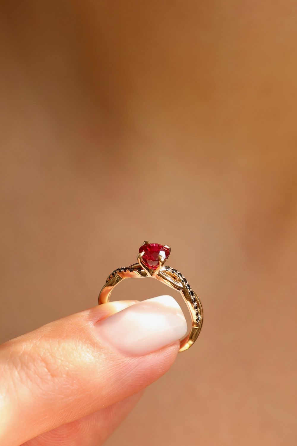 Ruby Solid Gold Ring