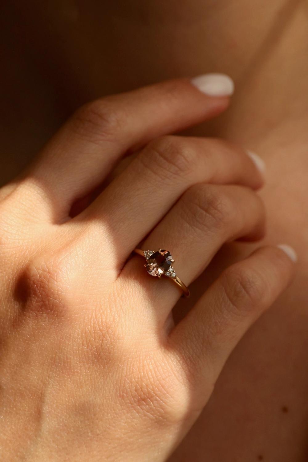 Unique one-of-a-kind gemstone ring - engagement