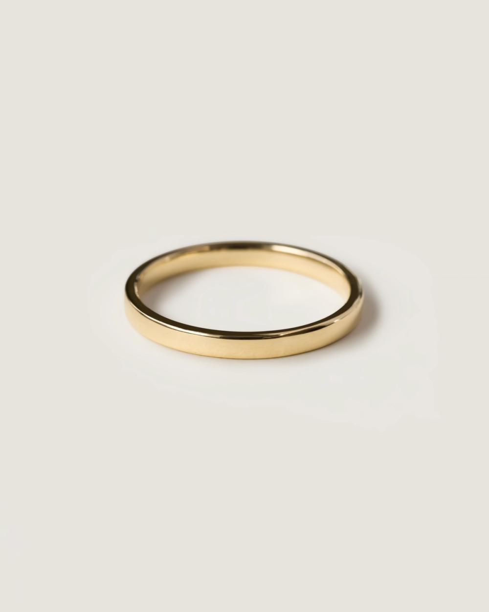 Nangi Modern Love Band – 2.00 mm. Solid Gold Wedding Ring