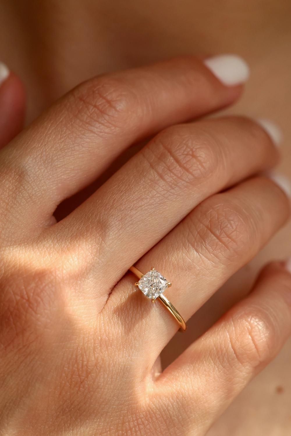 Cushion Cut Diamond Ring