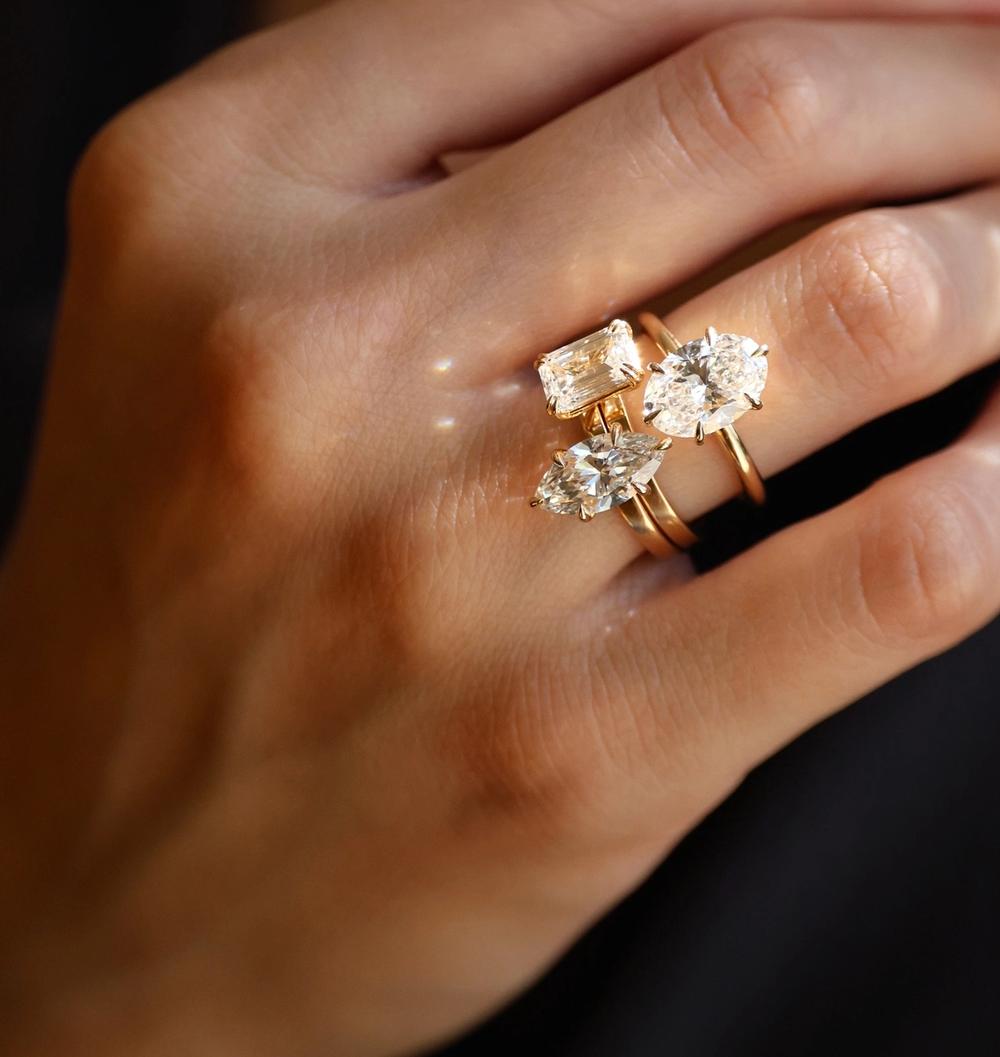 Lab-grown diamond rings