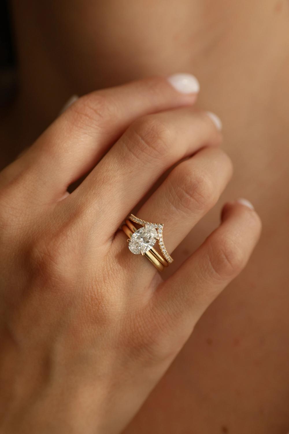 Diamond Swan Tail Ring