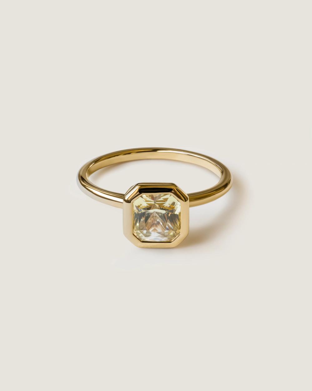 Radiant Cut Gemstone Ring
