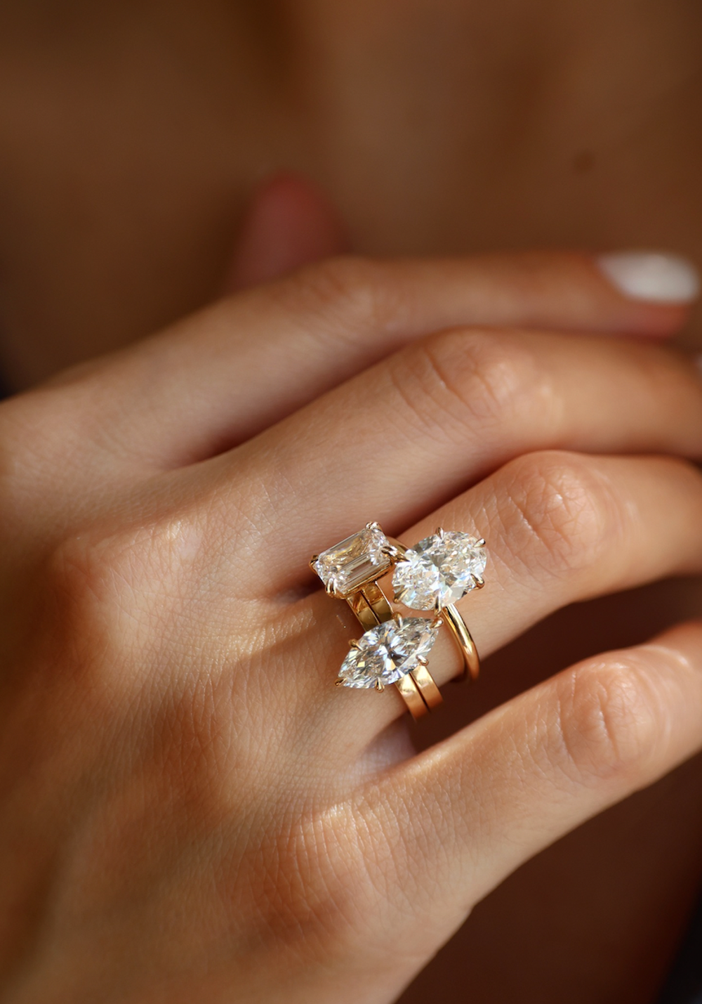 Nangi diamond ring cut in 14K Yellow Gold