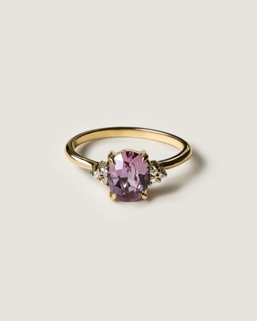 Pink Sapphire Engagement Ring