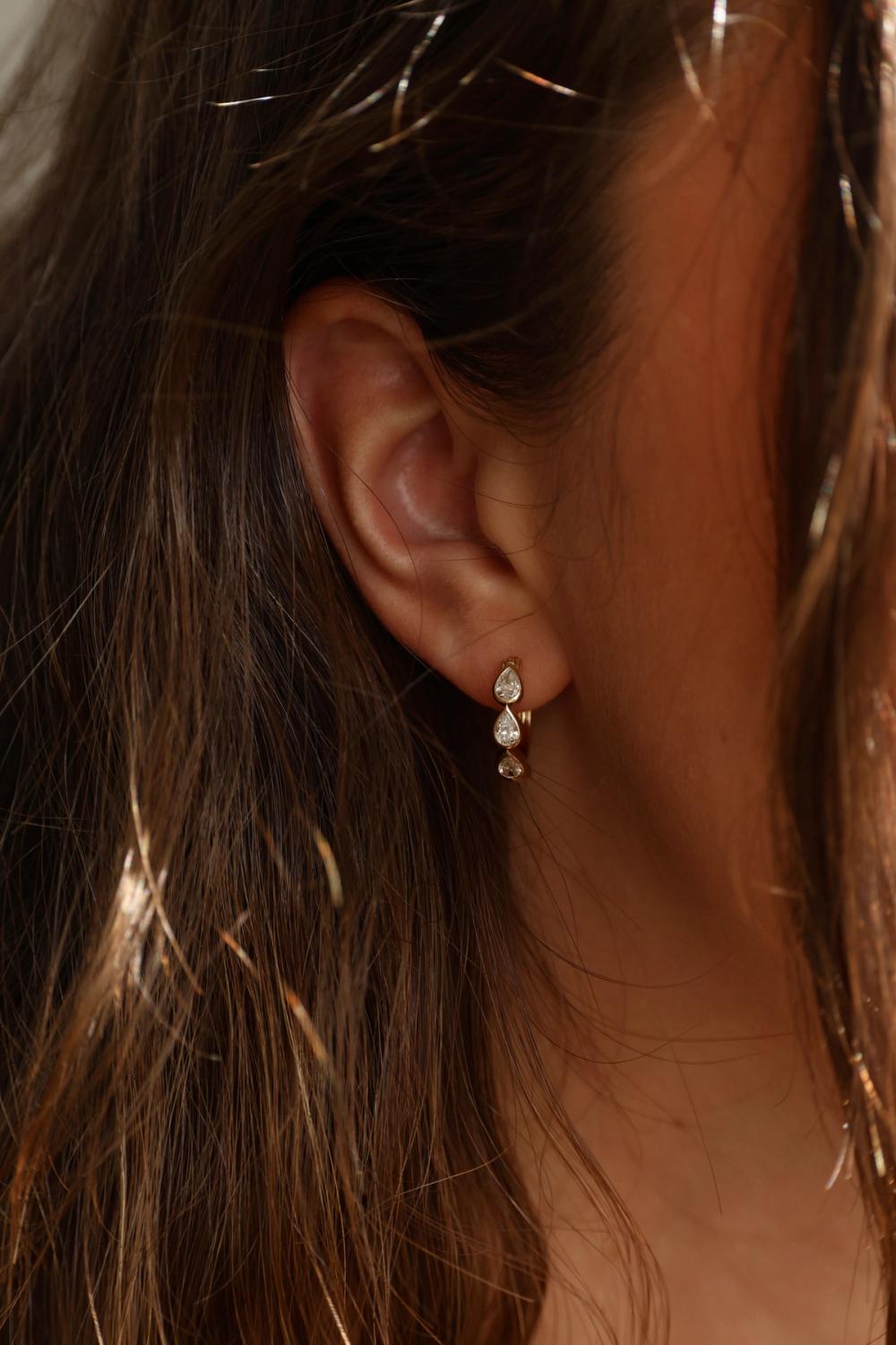 Diamond Earrings Pear-Cut