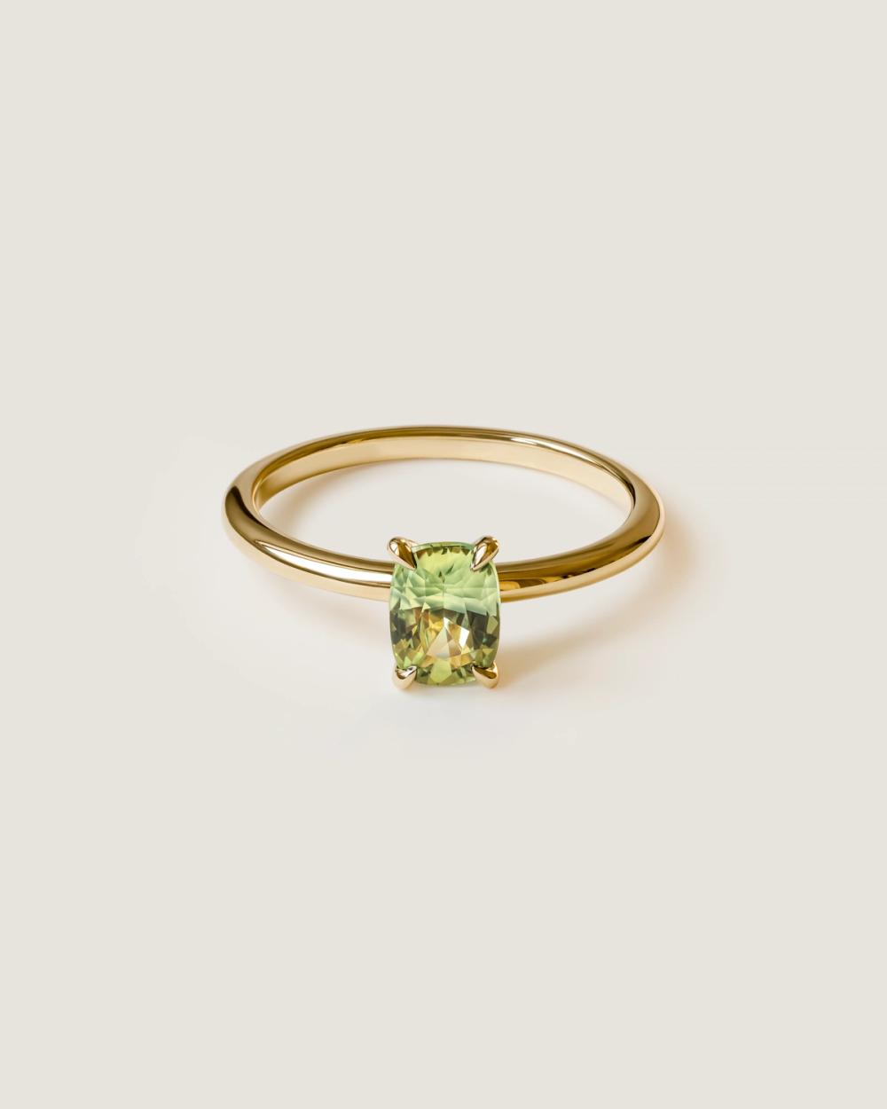 Cushion Cut Gemstone Ring