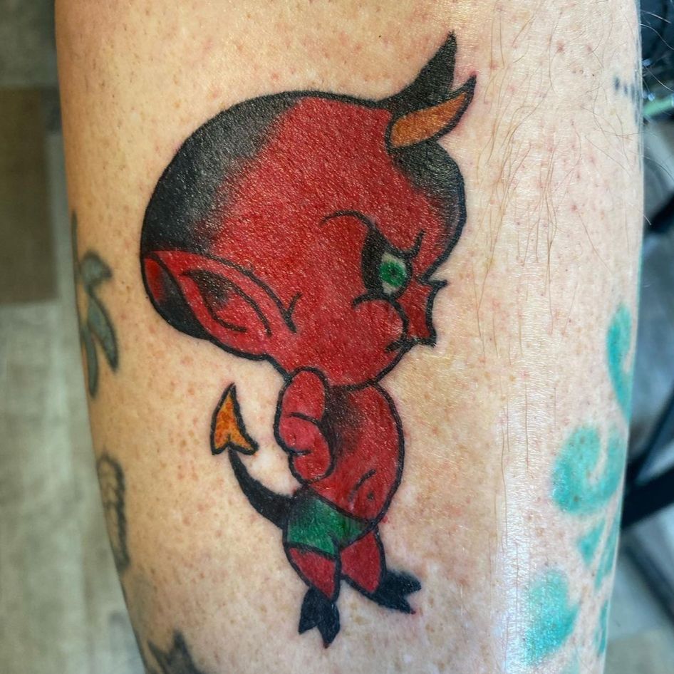 Ten In One Tattoo  Had a blast doing this Freddie hot stuff devil The  other night Tatoo by jeffjefearnett done here at teninonetattoo from  the chaseholland8 devils poster  Facebook