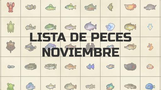 Lista de peces de noviembre en Animal Crossing: New Horizons