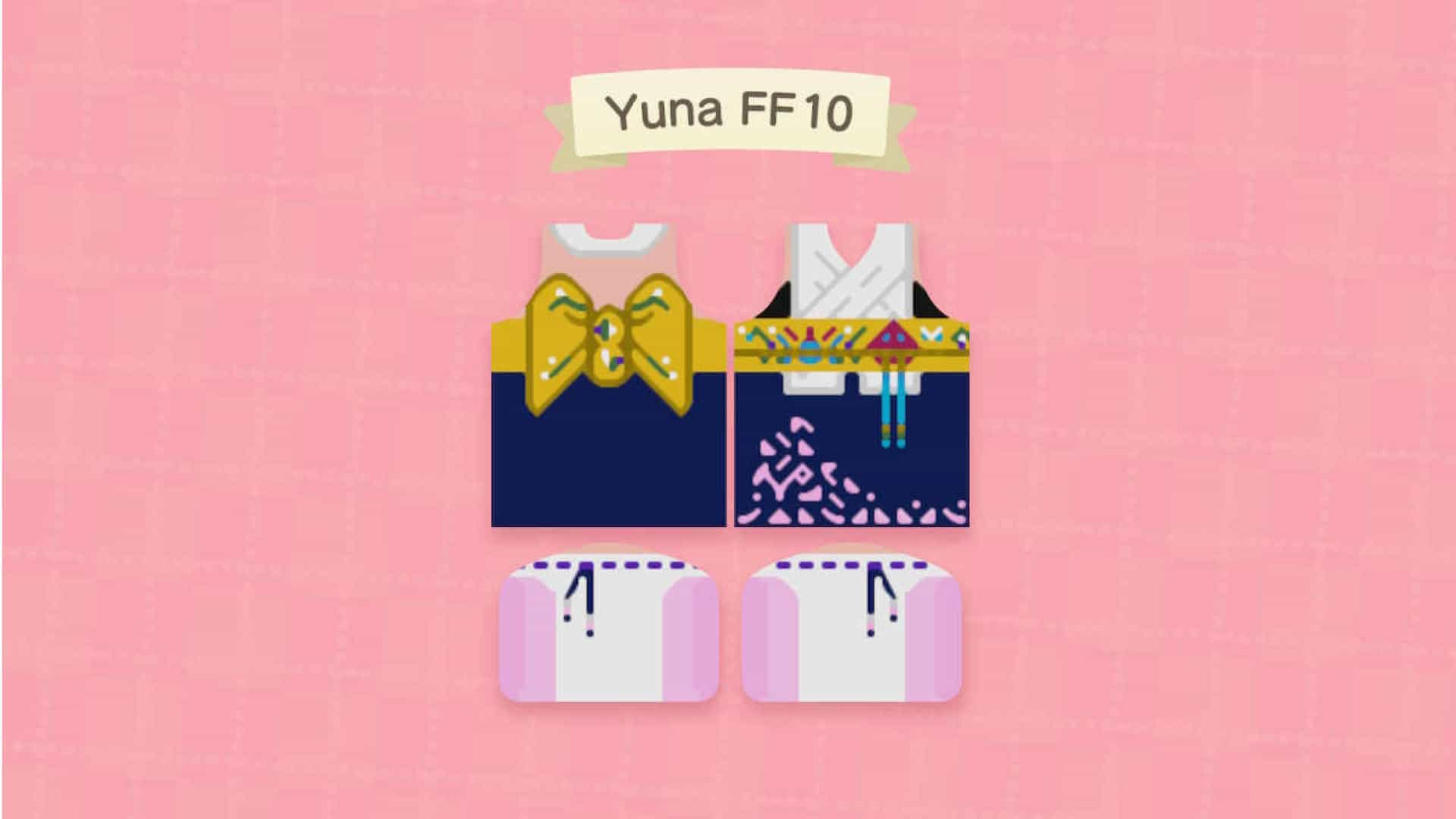 Diseño de vestido de Yuna en FFX